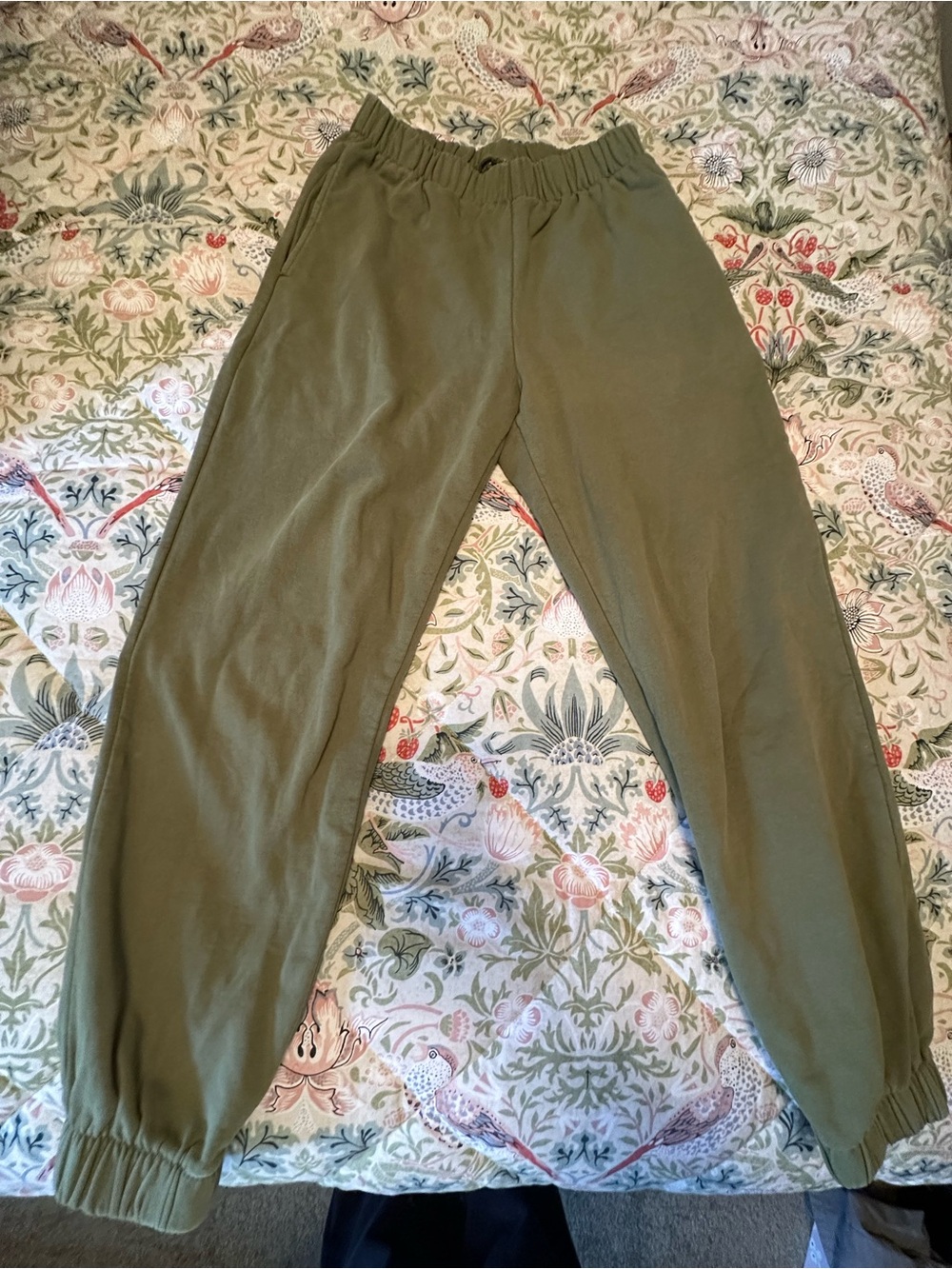 Brandy Melville Green Elastic Waist Joggers
